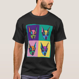 Hund älskare I Pop Art Doberman T Shirt