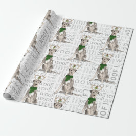 Hund älskare Irish Wolfhound i Antlers jul Presentpapper