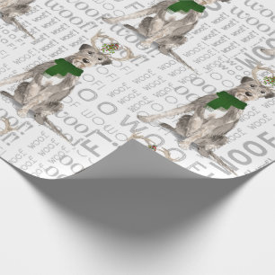 Hund älskare Irish Wolfhound i Antlers jul Presentpapper