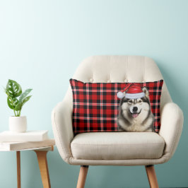 Hund älskare jul Alaska Malamute Helgdag Play Lumbarkudde