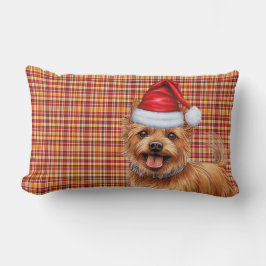 Hund älskare jul Australian Terrier Play Lumbarkudde