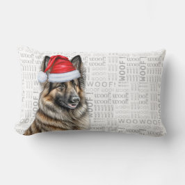 Hund älskare-jul, belgiska Tervuren Helgdag Lumbarkudde