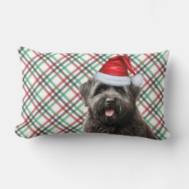 Hund älskare jul Bouvier Hund och Helgdag Play Lumbarkudde