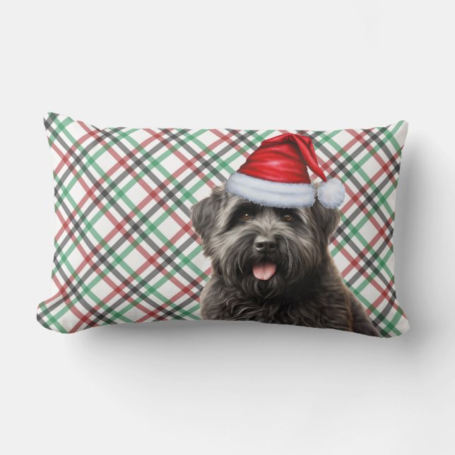 Hund älskare jul Bouvier Hund och Helgdag Play Lumbarkudde (Framsida)