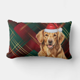 Hund älskare jul Golden Retriever Helgdag Play Lumbarkudde