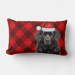 Hund älskare jul Newfoundland Helgdag Play Lumbarkudde