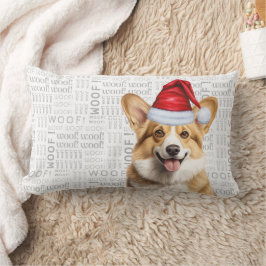 Hund älskare jul Pembroke Welsh Corgi Helgdag Lumbarkudde