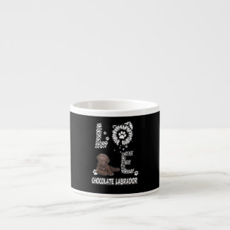 Hund älskare | Kärlek Chocolate Labrador Solros Espressomugg