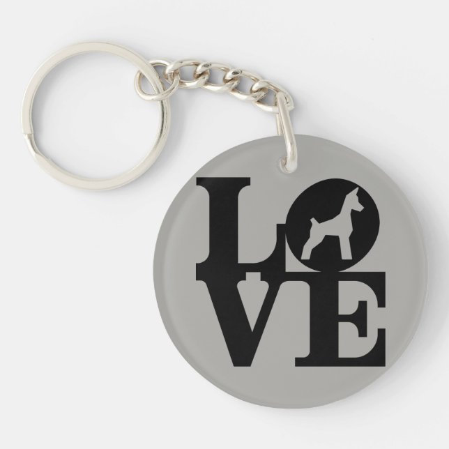 Hund älskare Keychain (Framsidan)