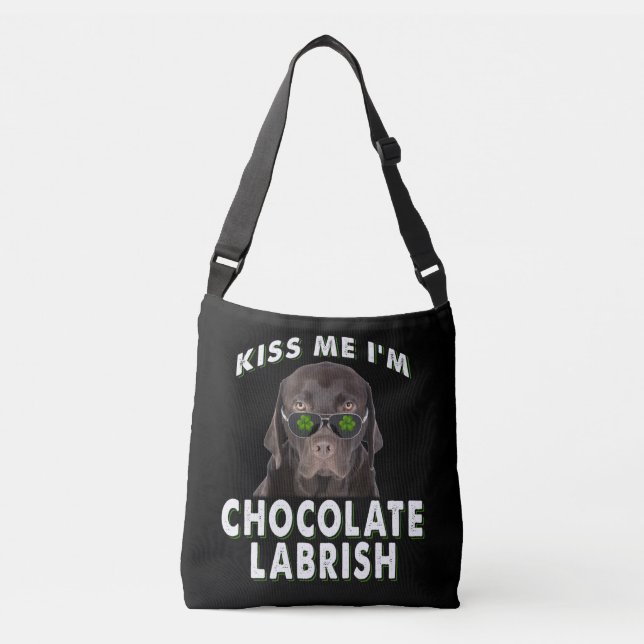 Hund älskare | Kiss Me Jag är Chocolate Labrish Axelväska (Framsida)