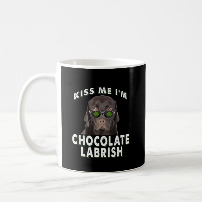 Hund älskare | Kiss Me Jag är Chocolate Labrish Kaffemugg (Vänster)