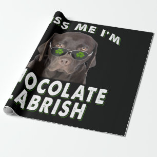 Hund älskare   Kiss Me Jag är Chocolate Labrish Presentpapper