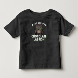 Hund älskare Kiss Me Jag är Chocolate Labrish T Shirt