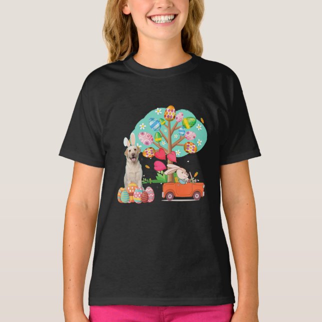Hund älskare | Labrador Retriever Påsk Day T Shirt (Framsida)