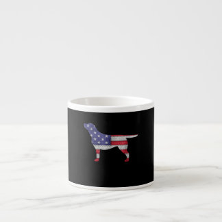 Hund älskare | Labrador Retriever Silhouette USA f Espressomugg