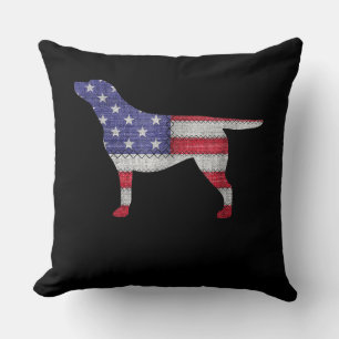 Hund älskare Labrador Retriever Silhouette USA f Kudde