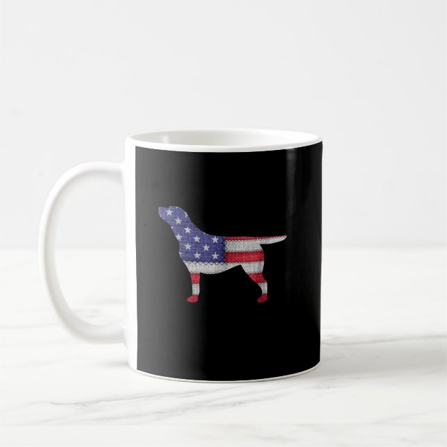 Hund älskare| Labrador Retriever Silhouette USA fl Kaffemugg (Vänster)