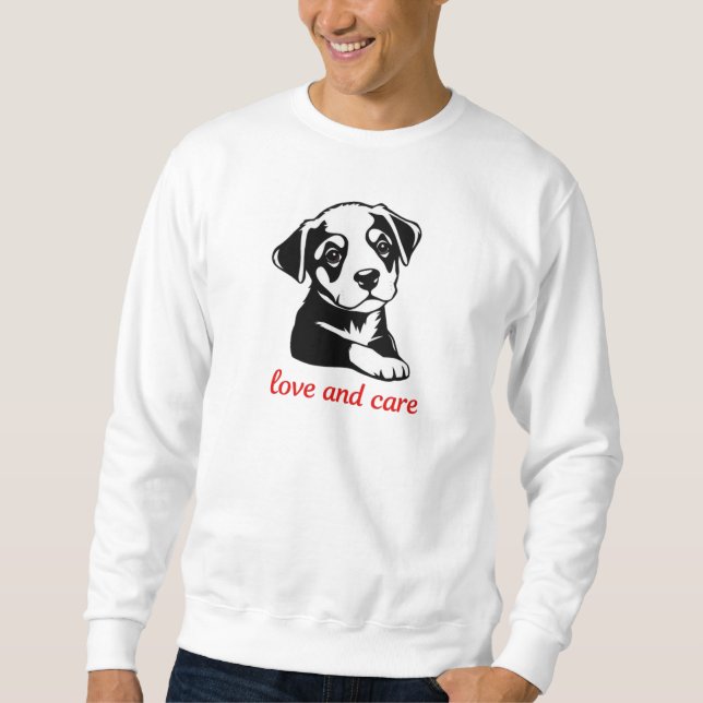 Hund älskare lång ärmad tröja (Framsida)