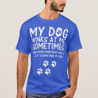 Hund älskare lustigt, mina Hund vid mig ibland T Shirt