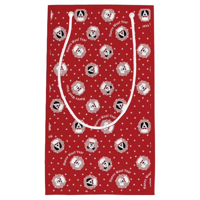 Hund älskare 'Lycklig Woof Year' (Framsidan)