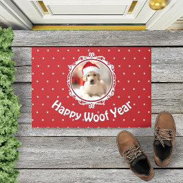 Hund älskare "Lycklig Woof Year", Helgdag jul