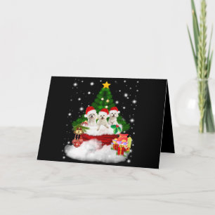 Hund älskare   Maltesiska valpar är Julklapp Helgkort