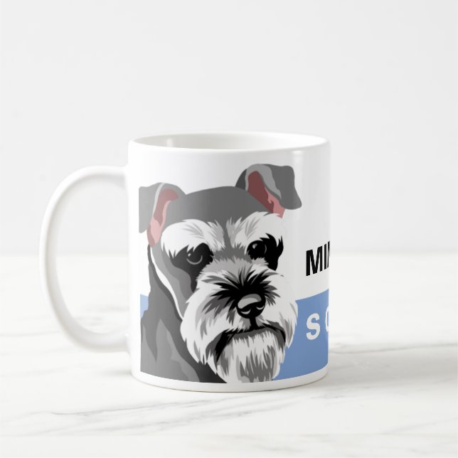 Hund älskare Miniature Schnauzer Kaffemugg (Vänster)