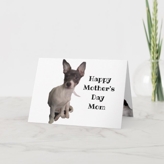 HUND ÄLSKARE MORS DAG  KORT (Framsida)