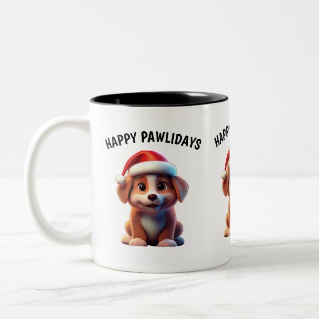 Hund älskare mugg - Pawlidays-Lycklig (Vänster)