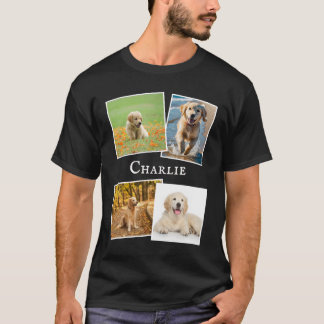 Hund älskare multiPhoto Pet Collage Anpassningsbar T Shirt