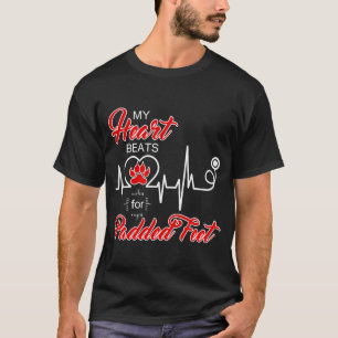 Hund älskare My HEART BEATS for Padd Feet MÖRK T Shirt