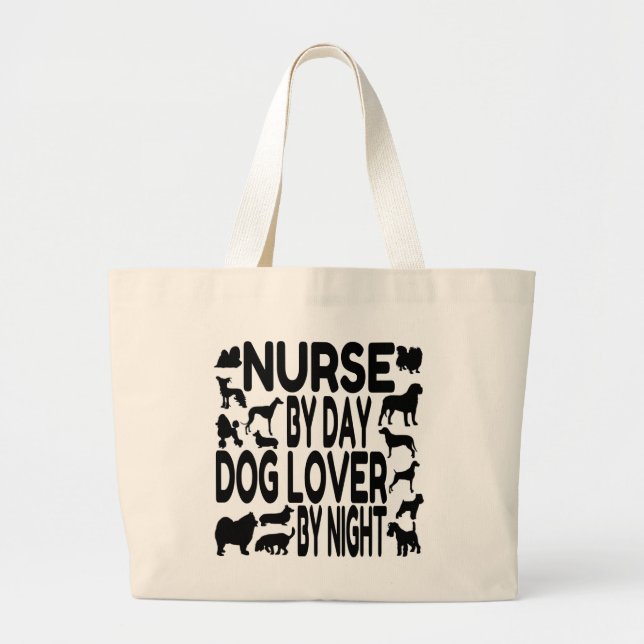 Hund älskare Nurse Jumbo Tygkasse (Framsidan)