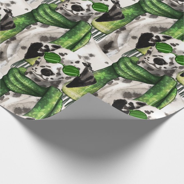 Hund älskare Patterned Dalmatien jul Presentpapper (Hörn)