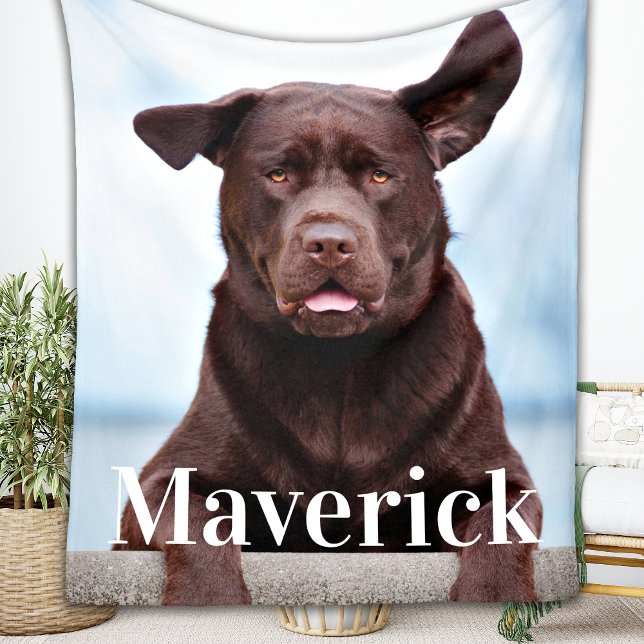 Hund älskare Personlig Labrador Retriever Photo Fleecefilt (Skapare uppladdad)