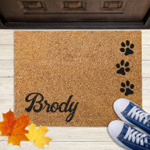 Hund älskare Personlig Tass avtryck Monogram Namn