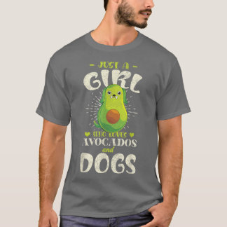Hund älskare Pet bara en flicka som Kärlek Avocado T Shirt