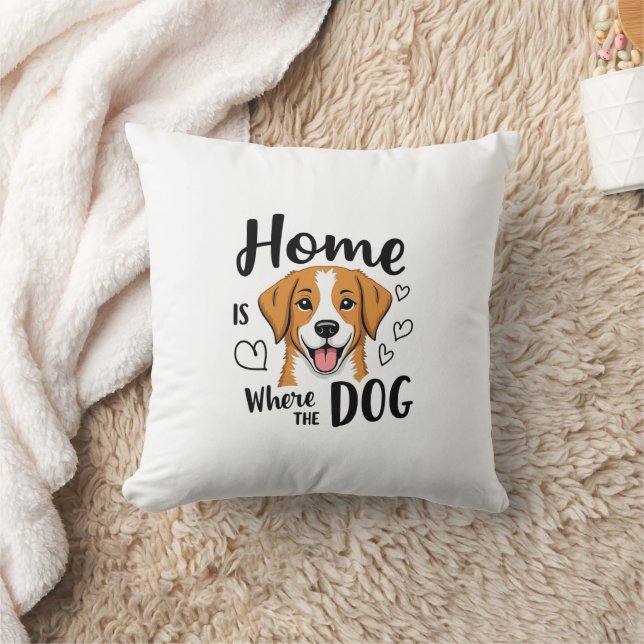 Hund älskare Pillow Kudde (Filt)