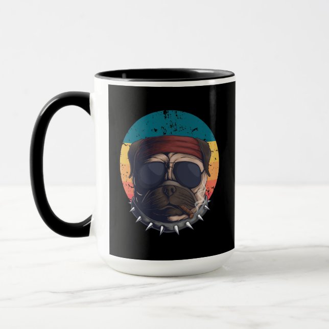 Hund älskare Pug Mugg (Vänster)