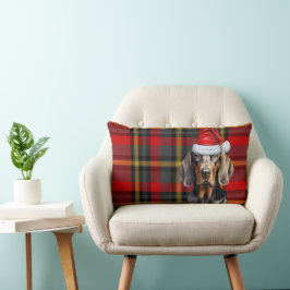 Hund älskare, Red Black Coonhound Play Lumbarkudde