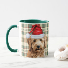 Hund älskare Red Grönt Play Goldendoodle Helgdag Mugg