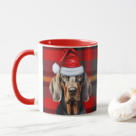 Hund älskare Red Play Black Tan Coonhound Helgdag Mugg