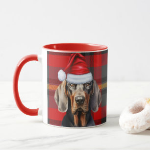 Hund älskare Red Play Black Tan Coonhound Helgdag Mugg