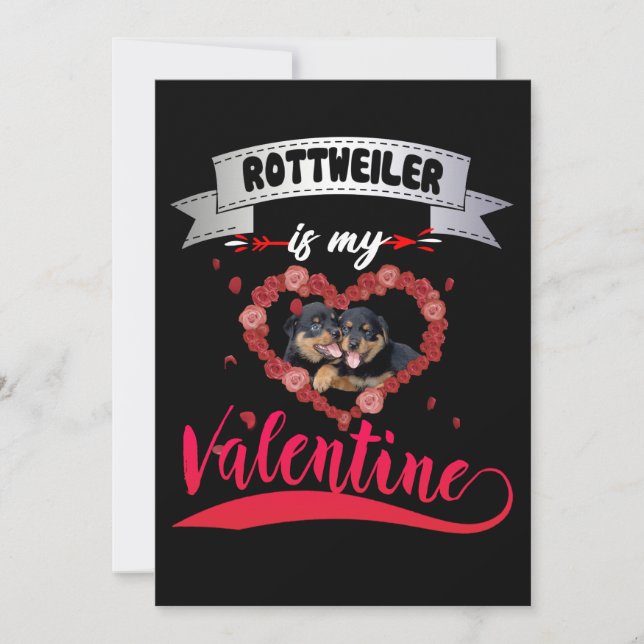 Hund älskare | Rottweiler är min Valentine Meddelande (Framsida)