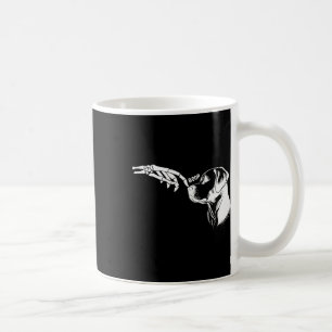 Hund älskare Skeleton Hand Boop Funny Halloween La Kaffemugg