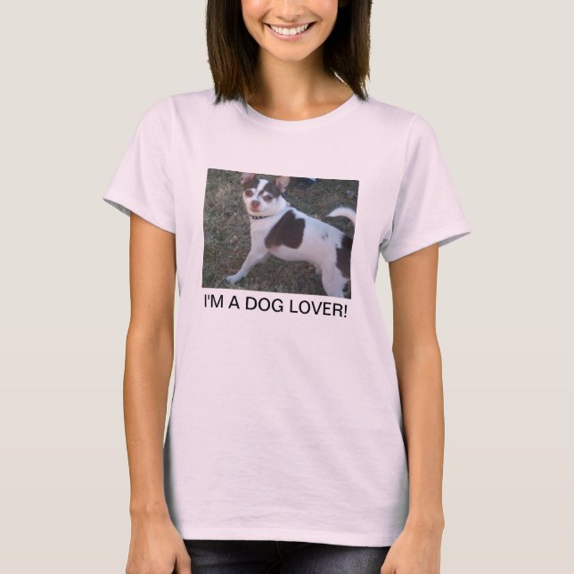 HUND ÄLSKARE SKJORTA FÖR DAMER T SHIRT (Framsida)