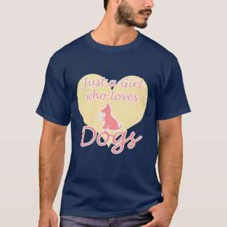 Hund älskare skjorta Gift Bara en flicka som Kärle T Shirt