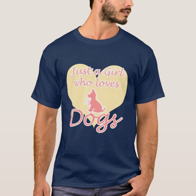 Hund älskare skjorta Gift Bara en flicka som Kärle T Shirt (Framsida)