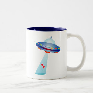 Hund älskare - Spacesship Två-Tonad Mugg
