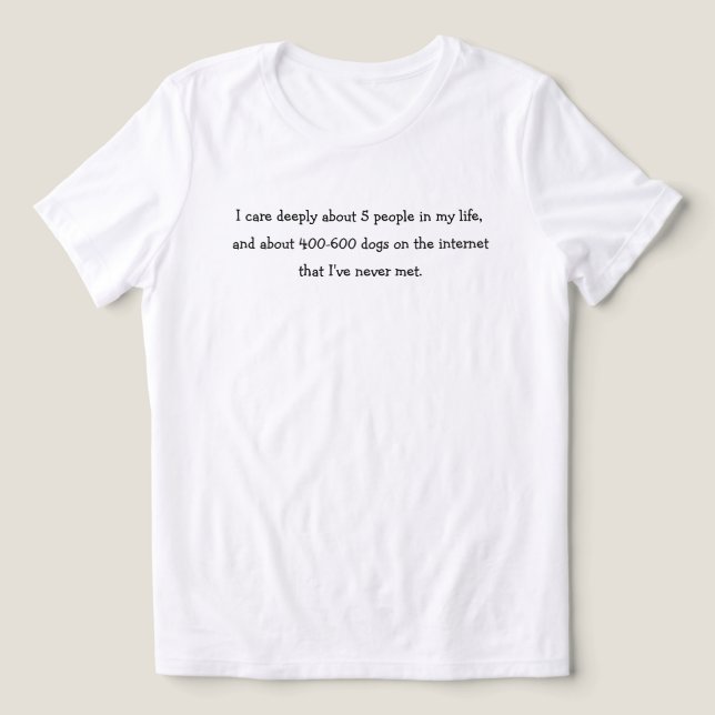 HUND ÄLskare  T Shirt (Design Framsida)