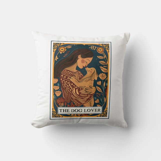 Hund älskare Tarot Th Kudde (Framsida)